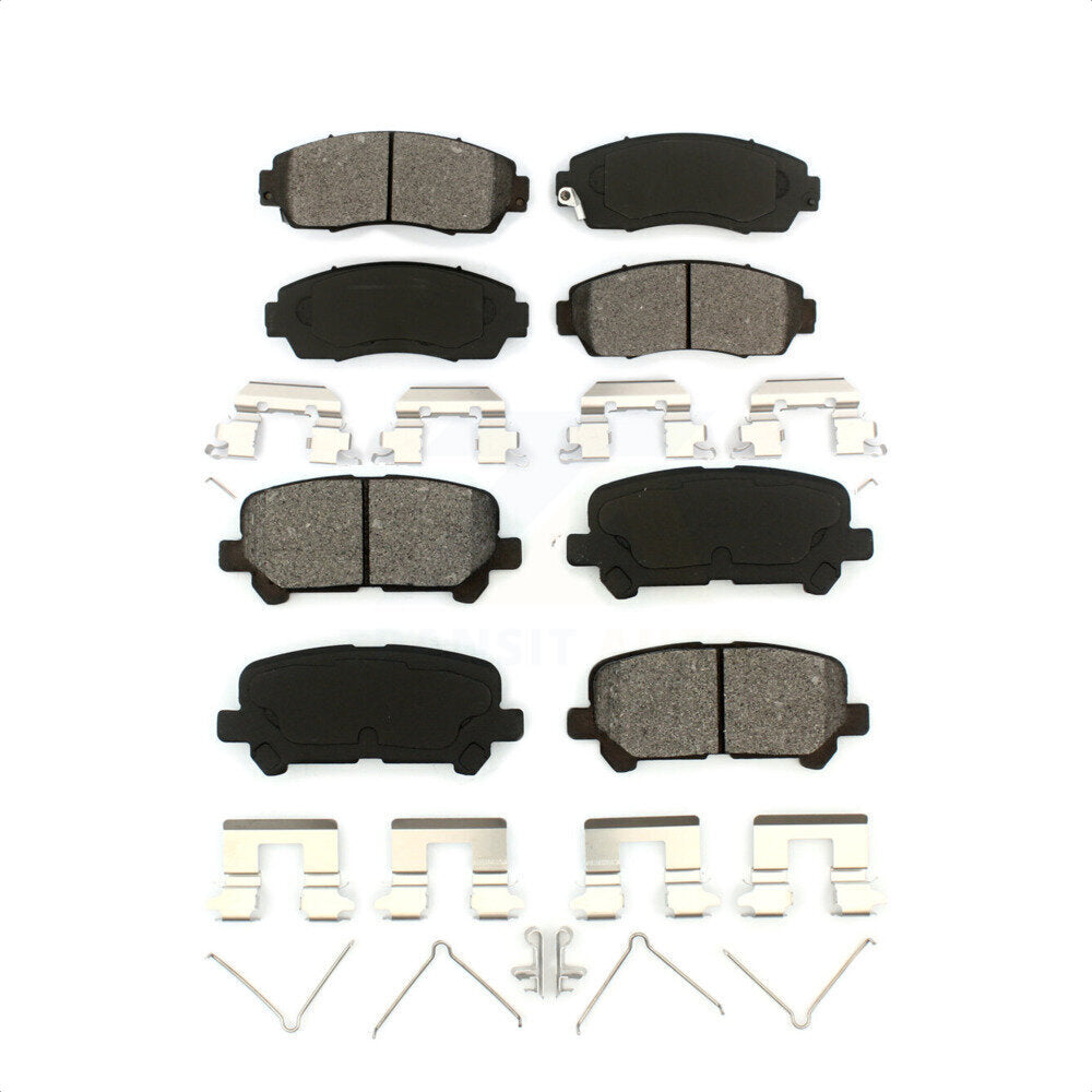 Front Rear Semi-Metallic Brake Pads Kit For 2011-2017 Honda Odyssey KSM-100183