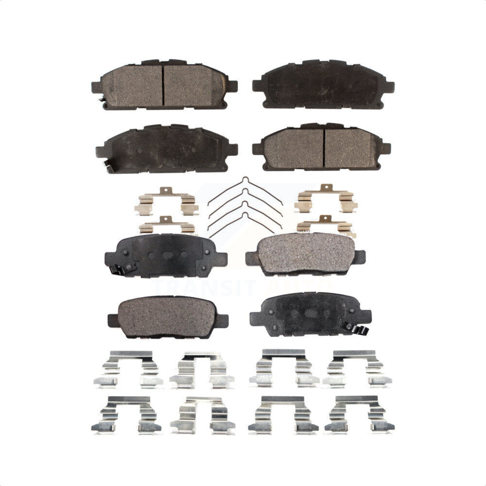 Front Rear Semi-Metallic Brake Pads Kit For 2011-2017 Nissan Quest KPF-100554