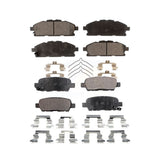 Front Rear Semi-Metallic Brake Pads Kit For 2011-2017 Nissan Quest KPF-100554