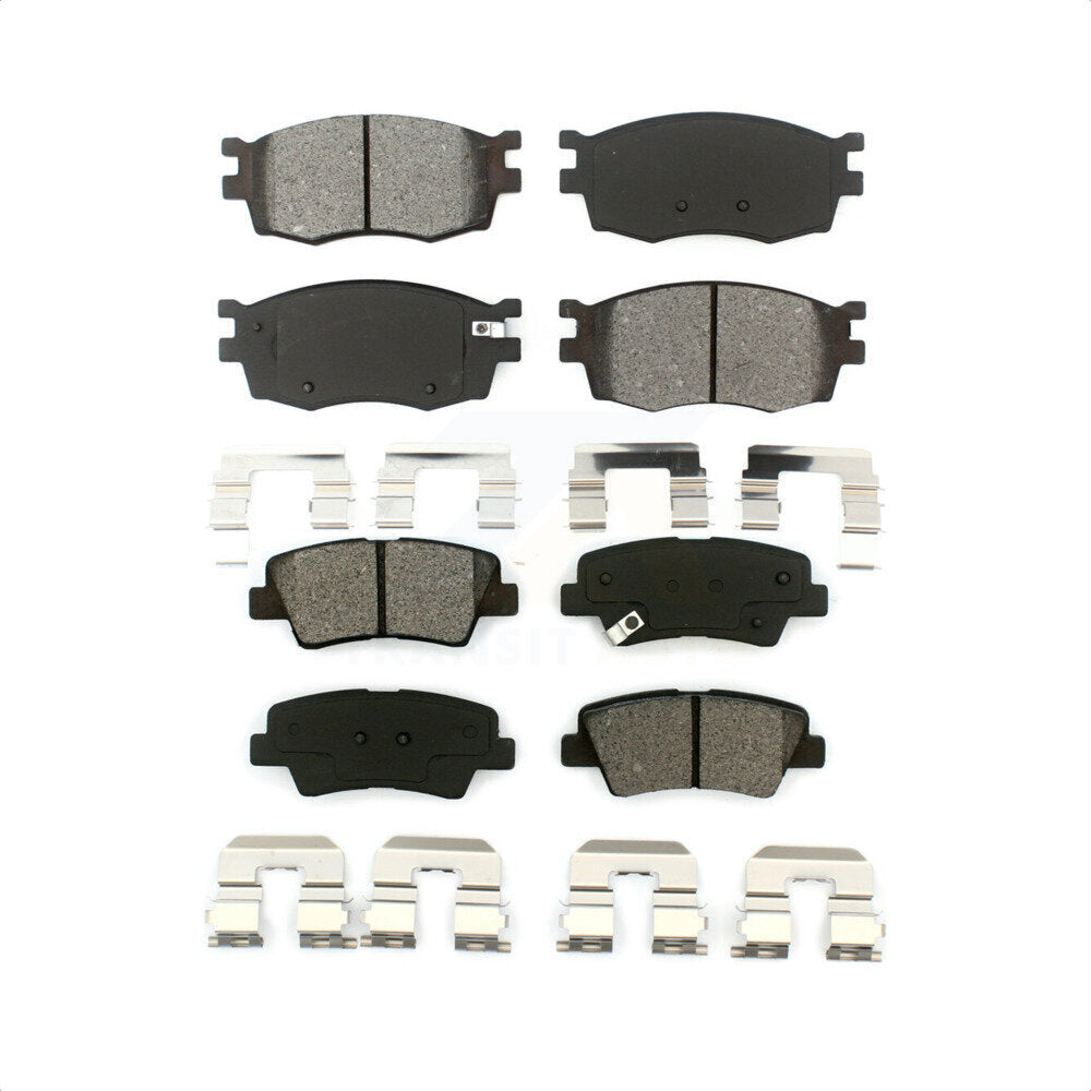 Front Rear Semi-Metallic Brake Pads Kit For 2011 Hyundai Accent KSM-100066