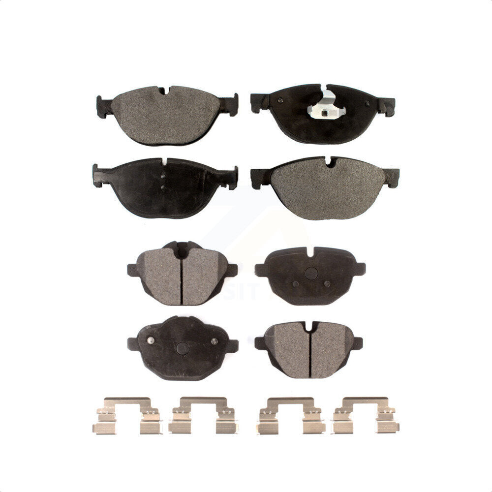 Front Rear Semi-Metallic Brake Pads Kit For 2012-2013 BMW 528i xDrive With Performance Brakes KPF-100167