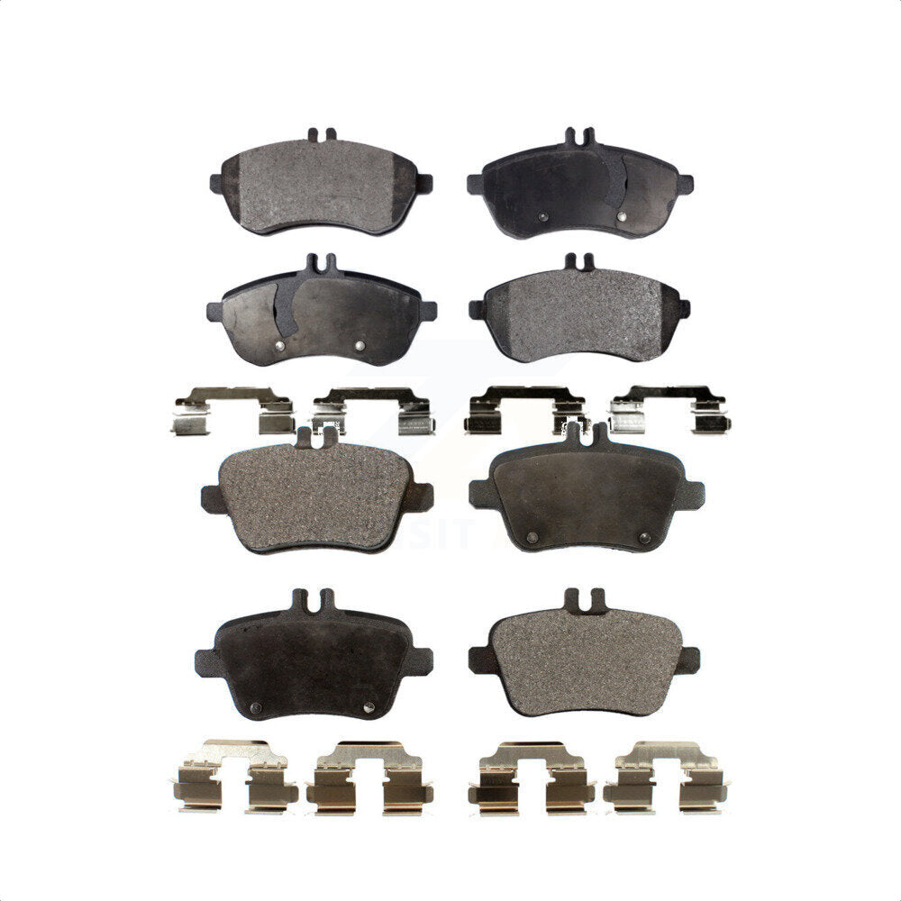 Front Rear Semi-Metallic Brake Pads Kit For 2012-2015 Mercedes-Benz SLK250 Without Sport Package KPF-100131