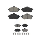 Front Rear Semi-Metallic Brake Pads Kit For 2012-2015 Mercedes-Benz SLK250 Without Sport Package KSM-100499