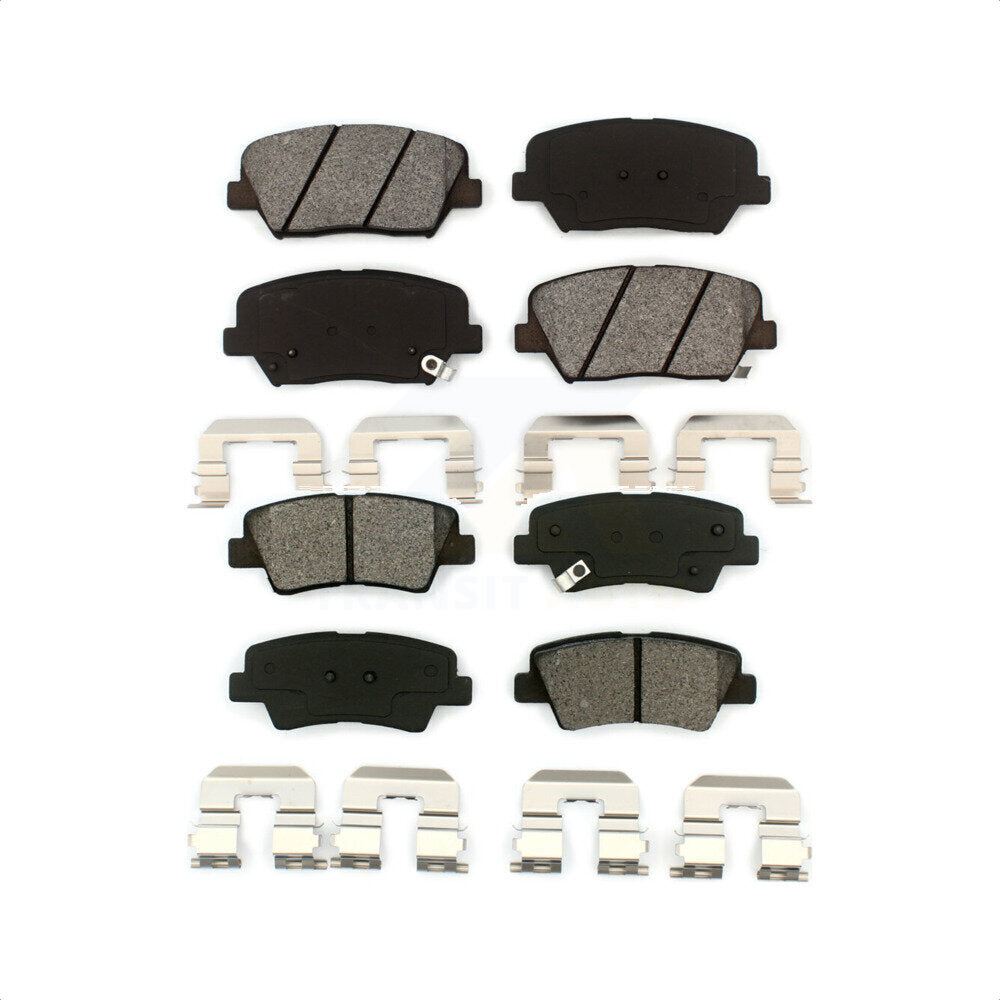 Front Rear Semi-Metallic Brake Pads Kit For 2012-2017 Hyundai Azera KSM-100168