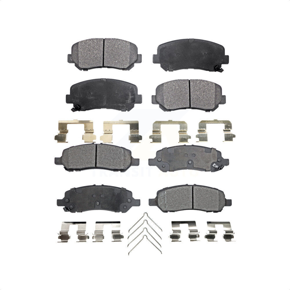 Front Rear Semi-Metallic Brake Pads Kit For 2013-2016 Dodge Dart KPF-100241