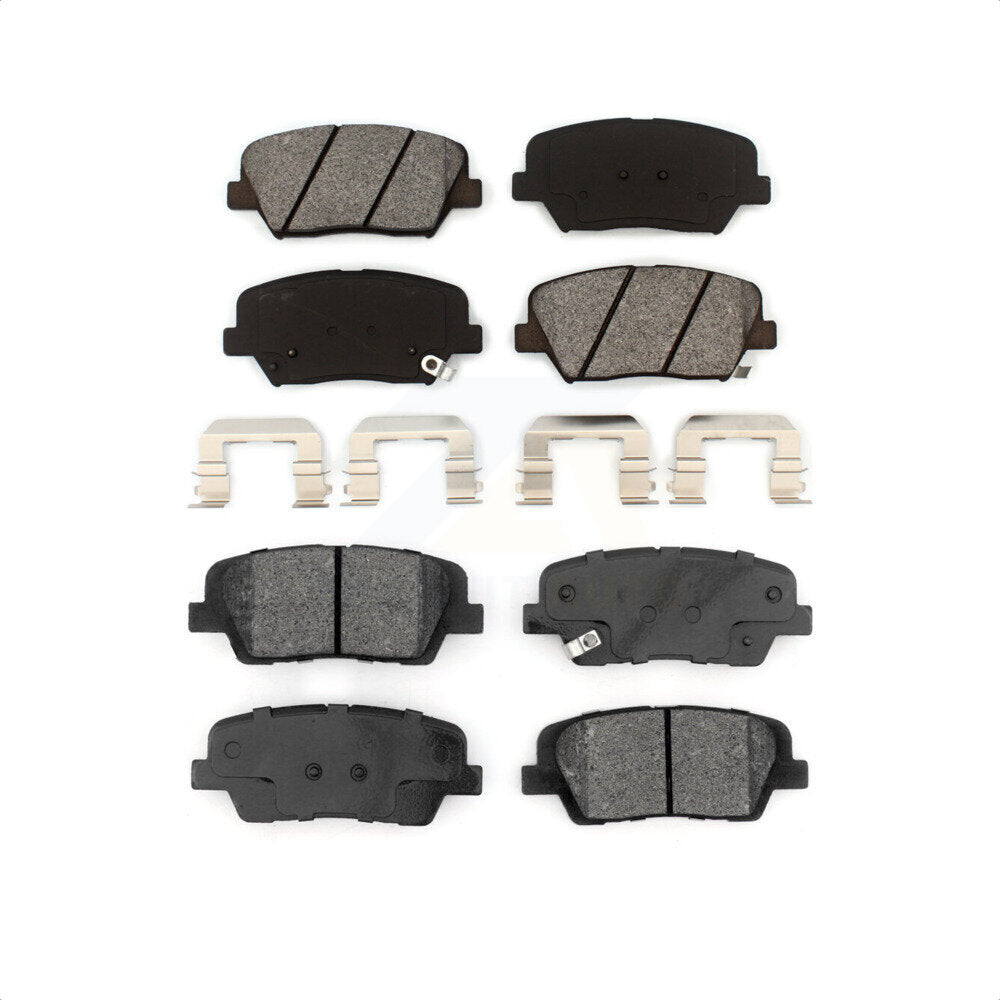 Front Rear Semi-Metallic Brake Pads Kit For 2014-2015 Kia Sorento With Red Painted Calipers KSM-100480