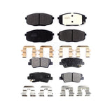 Front Rear Semi-Metallic Brake Pads Kit For 2014-2016 Kia Soul KPF-100589