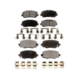 Front Rear Semi-Metallic Brake Pads Kit For 2014-2017 Jeep Cherokee With Single Piston Caliper KPF-100561