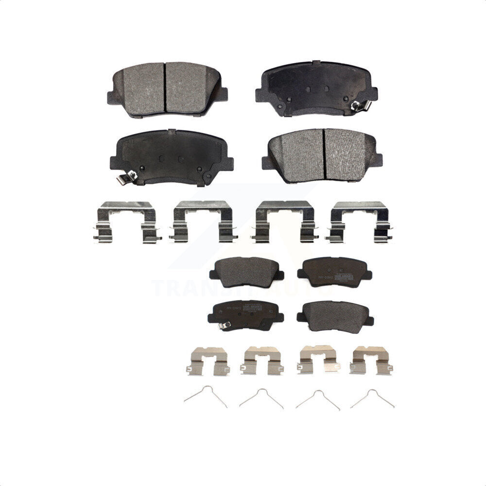 Front Rear Semi-Metallic Brake Pads Kit For 2014-2017 Kia Rondo With Manual Parking KPF-100186