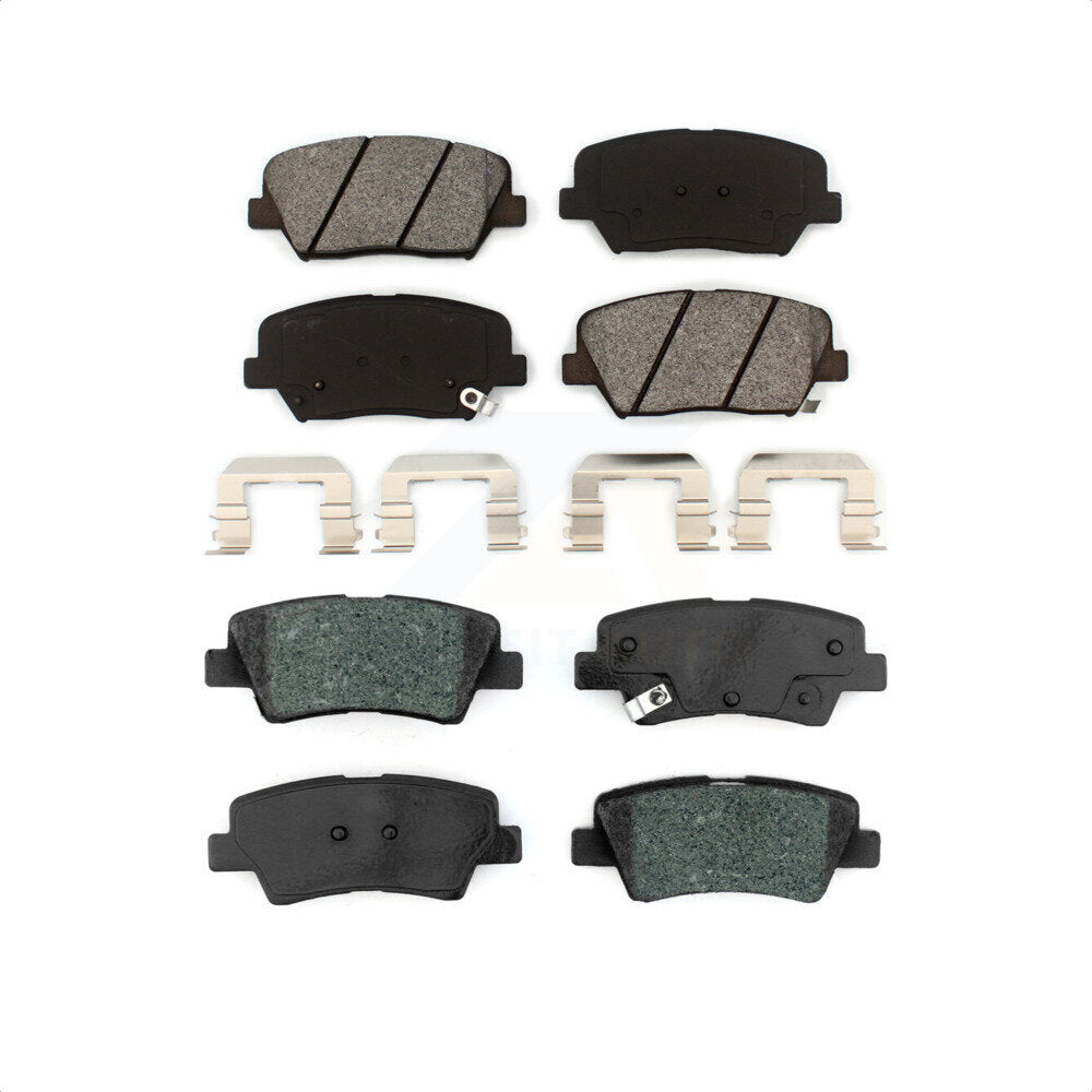 Front Rear Semi-Metallic Brake Pads Kit For 2014-2017 Kia Rondo With Manual Parking KSM-100455