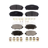 Front Rear Semi-Metallic Brake Pads Kit For 2014-2022 Jeep Cherokee With Dual Piston Caliper KPF-100534