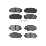 Front Rear Semi-Metallic Brake Pads Kit For 2014-2022 Jeep Cherokee With Dual Piston Caliper KSM-100485