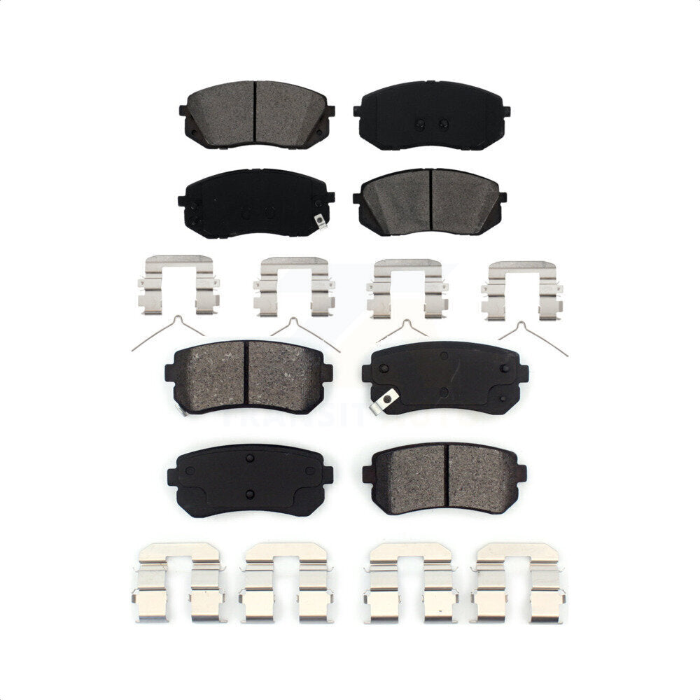 Front Rear Semi-Metallic Brake Pads Kit For 2015-2016 Hyundai Sonata GAS engine With Manual Parking KSM-100225