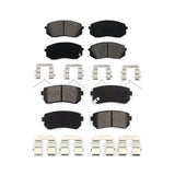 Front Rear Semi-Metallic Brake Pads Kit For 2015-2016 Hyundai Sonata GAS engine With Manual Parking KSM-100225