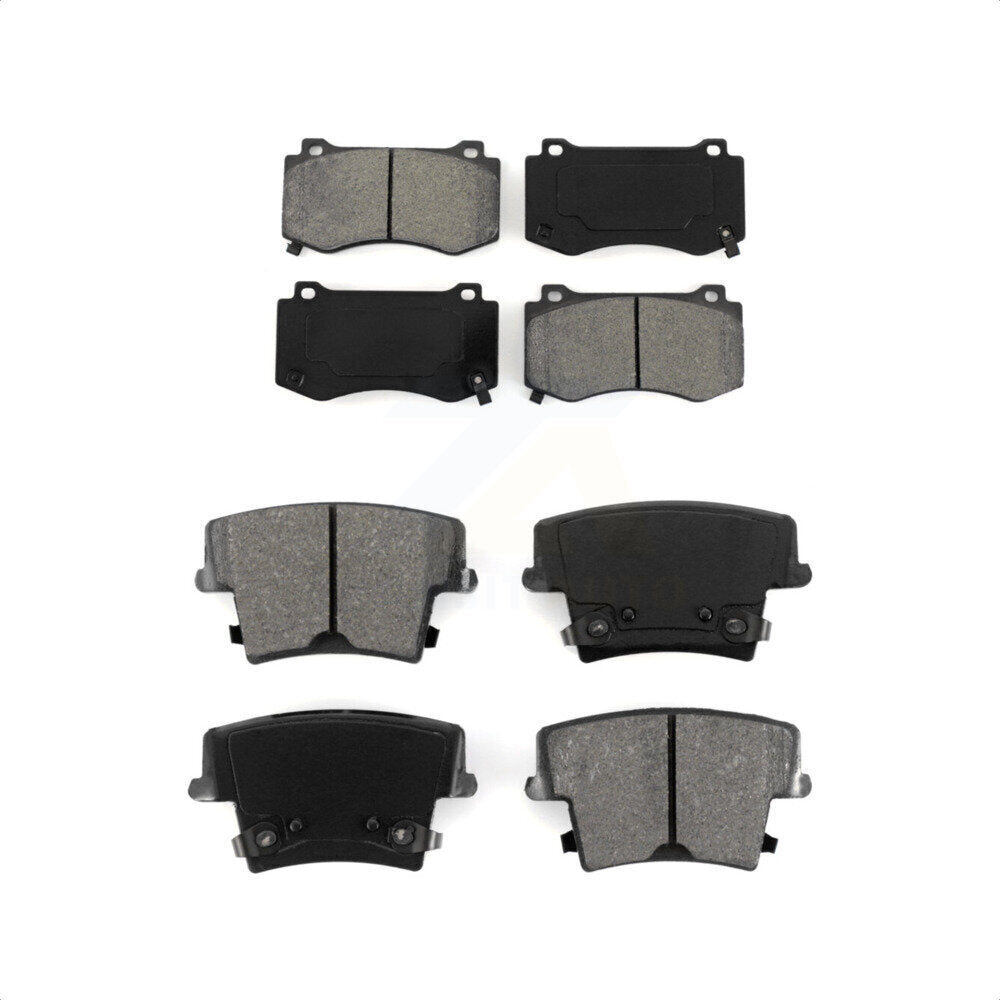 Front Rear Semi-Metallic Brake Pads Kit For 2015 Dodge Charger R T Scat Pack with 6.4L KSM-100064