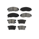 Front Rear Semi-Metallic Brake Pads Kit For 2015 Honda Civic Natural Gas KSM-100177