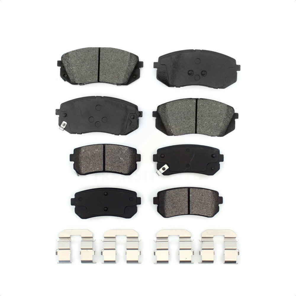Front Rear Semi-Metallic Brake Pads Kit For 2015 Hyundai Sonata GAS engine With Manual Parking KSM-100223