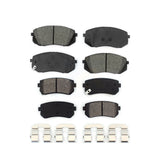 Front Rear Semi-Metallic Brake Pads Kit For 2015 Hyundai Sonata GAS engine With Manual Parking KSM-100223