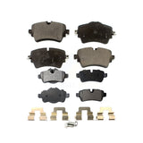 Front Rear Semi-Metallic Brake Pads Kit For 2015 Mini Cooper 1.6L With 294mm Diameter Rotor KPF-100557