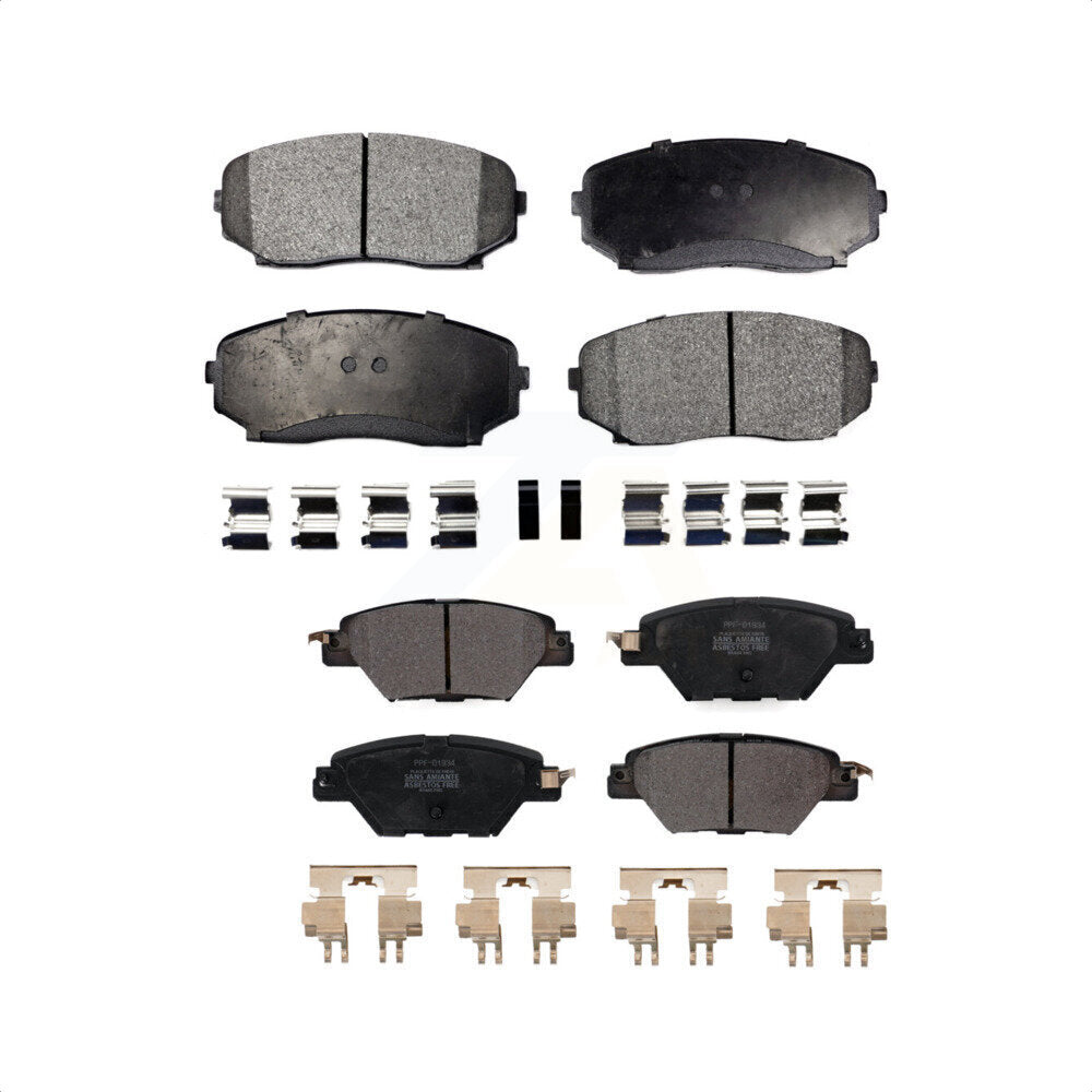 Front Rear Semi-Metallic Brake Pads Kit For 2016-2022 Mazda CX-9 KPF-100460