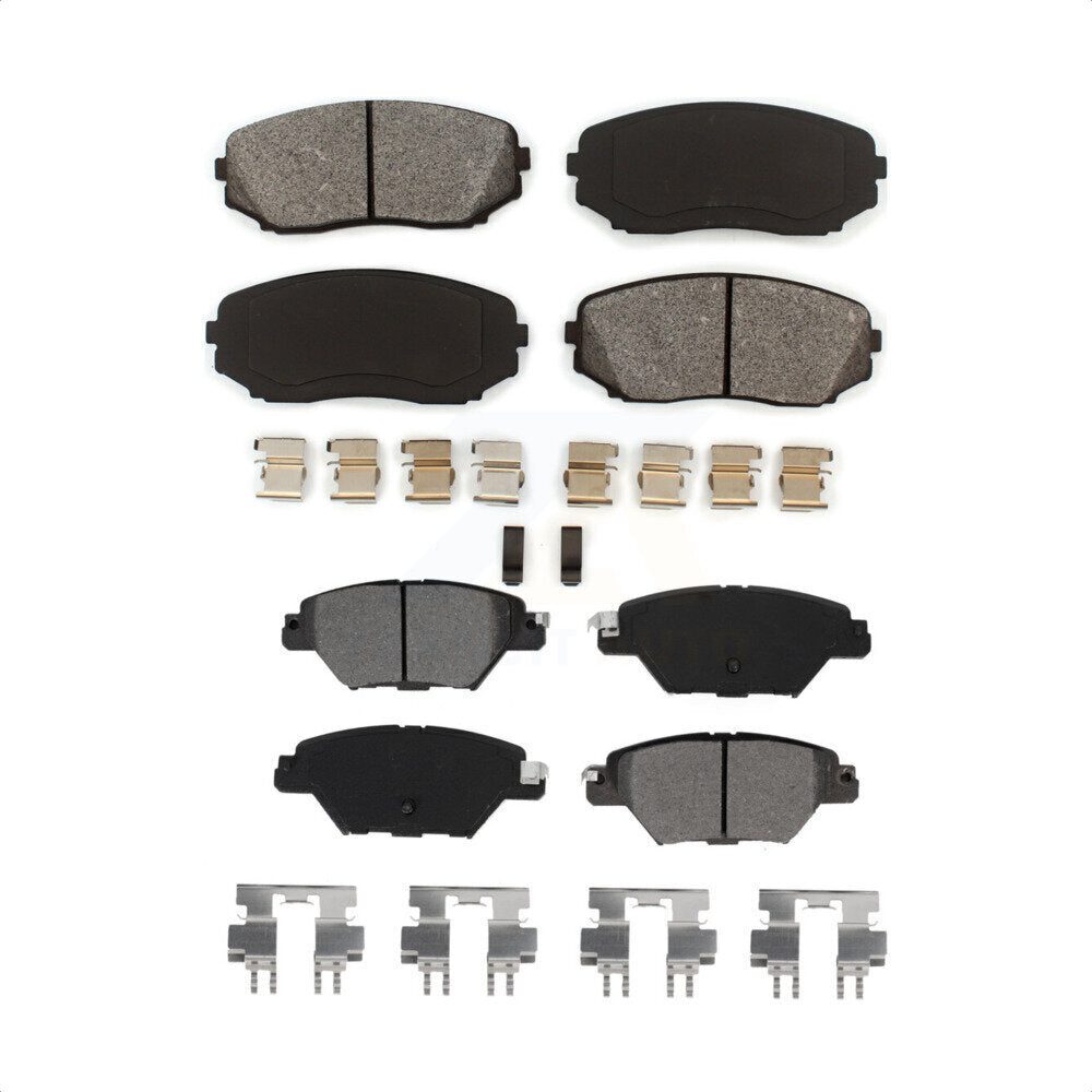 Front Rear Semi-Metallic Brake Pads Kit For 2016-2022 Mazda CX-9 KSM-100493