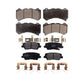 Front Rear Semi-Metallic Brake Pads Kit For 2016 Cadillac CTS Vsport Premium with RWD Without Performance Lining KPF-100586