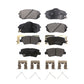Front Rear Semi-Metallic Brake Pads Kit For 2016 Kia Soul EV From Chassis VIN #160921 KPF-100107