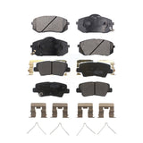 Front Rear Semi-Metallic Brake Pads Kit For 2016 Kia Soul EV From Chassis VIN #160921 KPF-100107