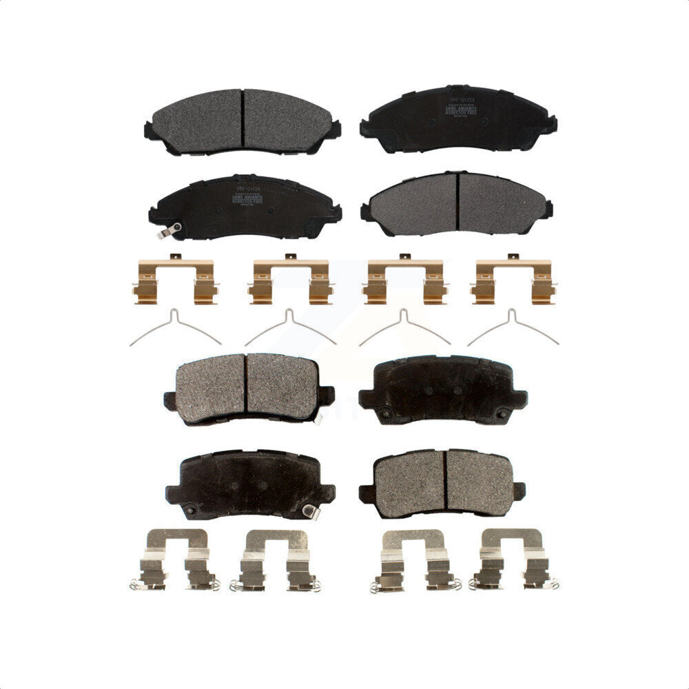 Front Rear Semi-Metallic Brake Pads Kit For 2017-2020 Acura MDX KPF-100265
