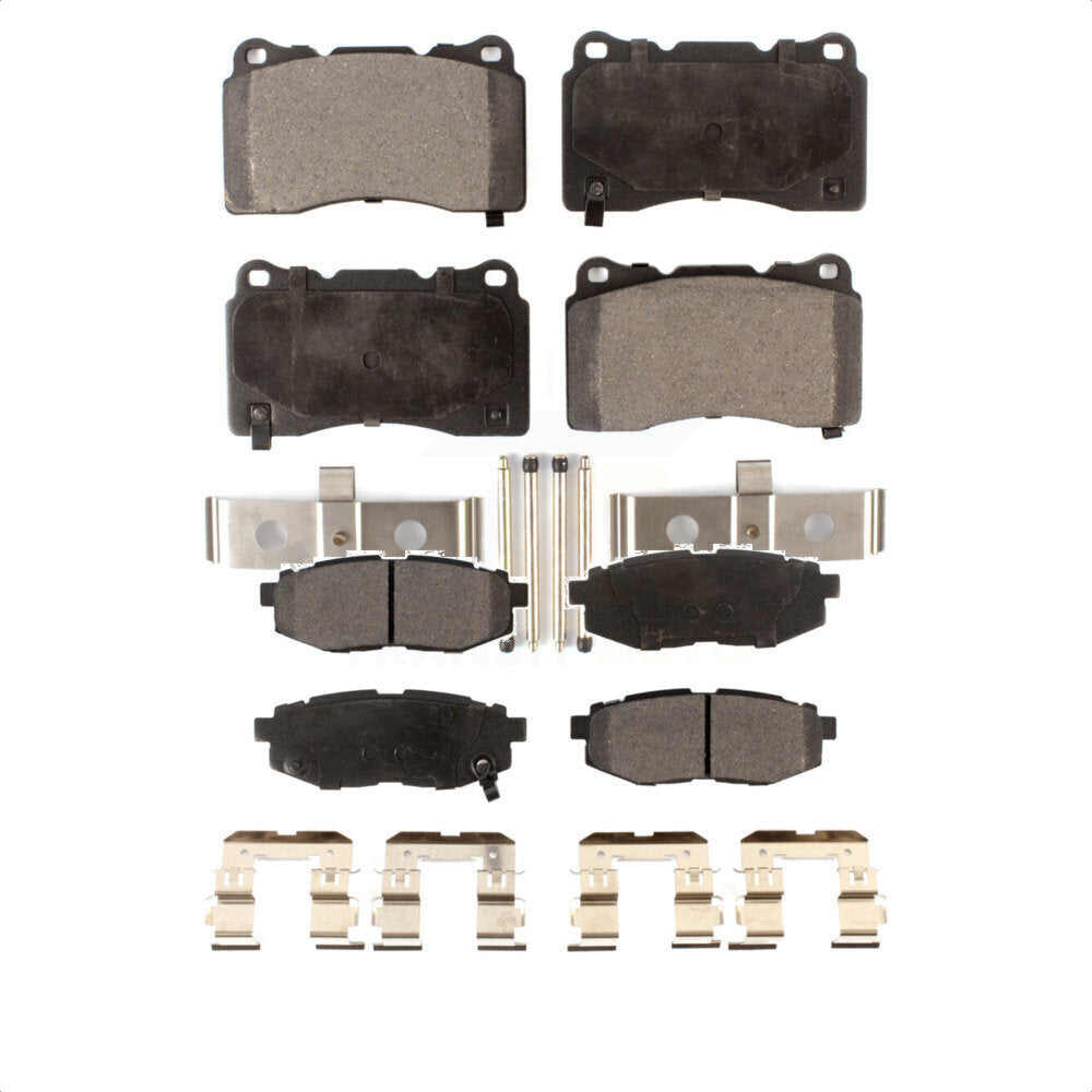 Front Rear Semi-Metallic Brake Pads Kit For 2017 Subaru BRZ Base With Brembo Brakes KPF-100596