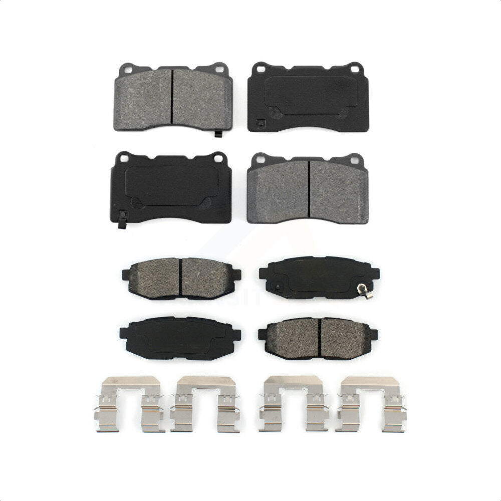 Front Rear Semi-Metallic Brake Pads Kit For 2017 Subaru BRZ Base With Brembo Brakes KSM-100005