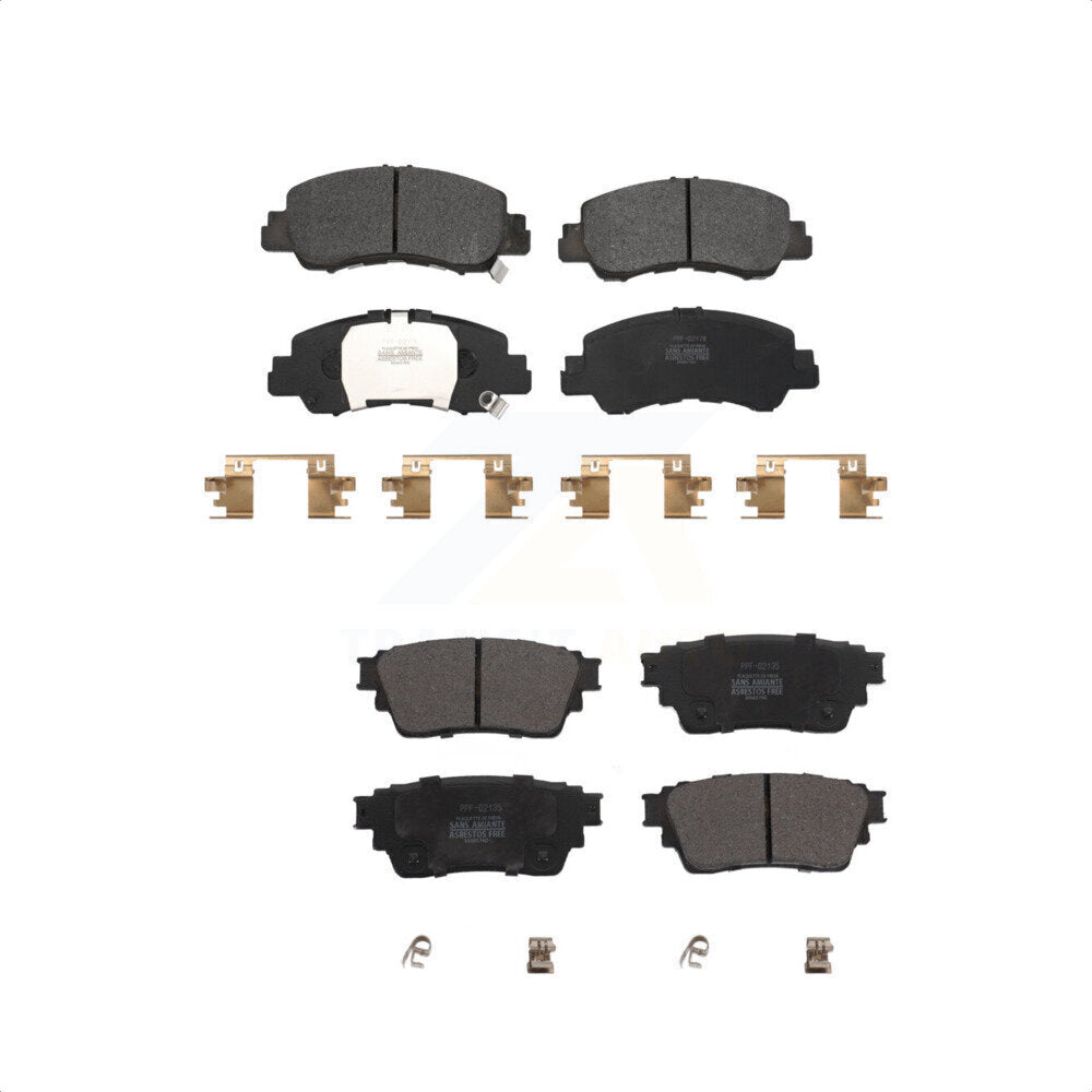 Front Rear Semi-Metallic Brake Pads Kit For 2018-2020 2022 Mitsubishi Eclipse Cross With Electric Parking KPF-100620