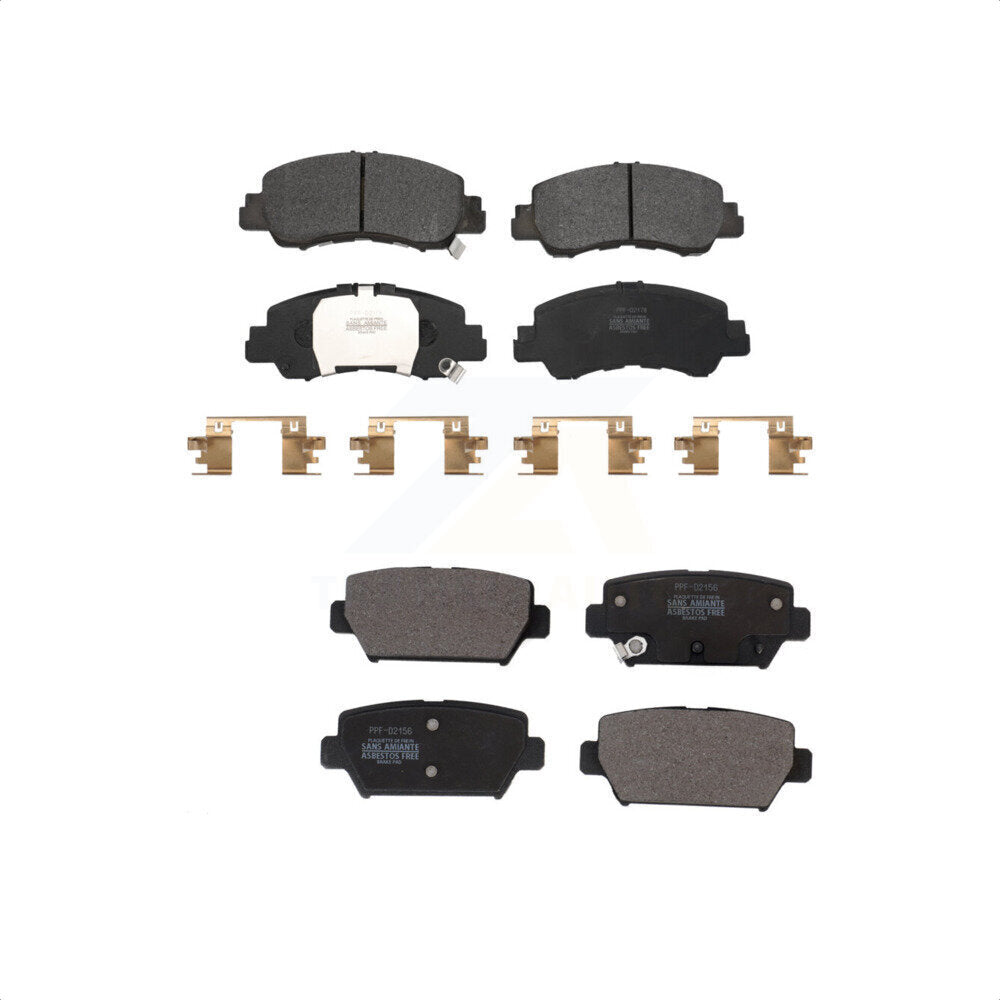 Front Rear Semi-Metallic Brake Pads Kit For 2018-2020 2022 Mitsubishi Eclipse Cross With Manual Parking KPF-100634