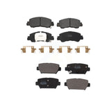Front Rear Semi-Metallic Brake Pads Kit For 2018-2020 2022 Mitsubishi Eclipse Cross With Manual Parking KPF-100634