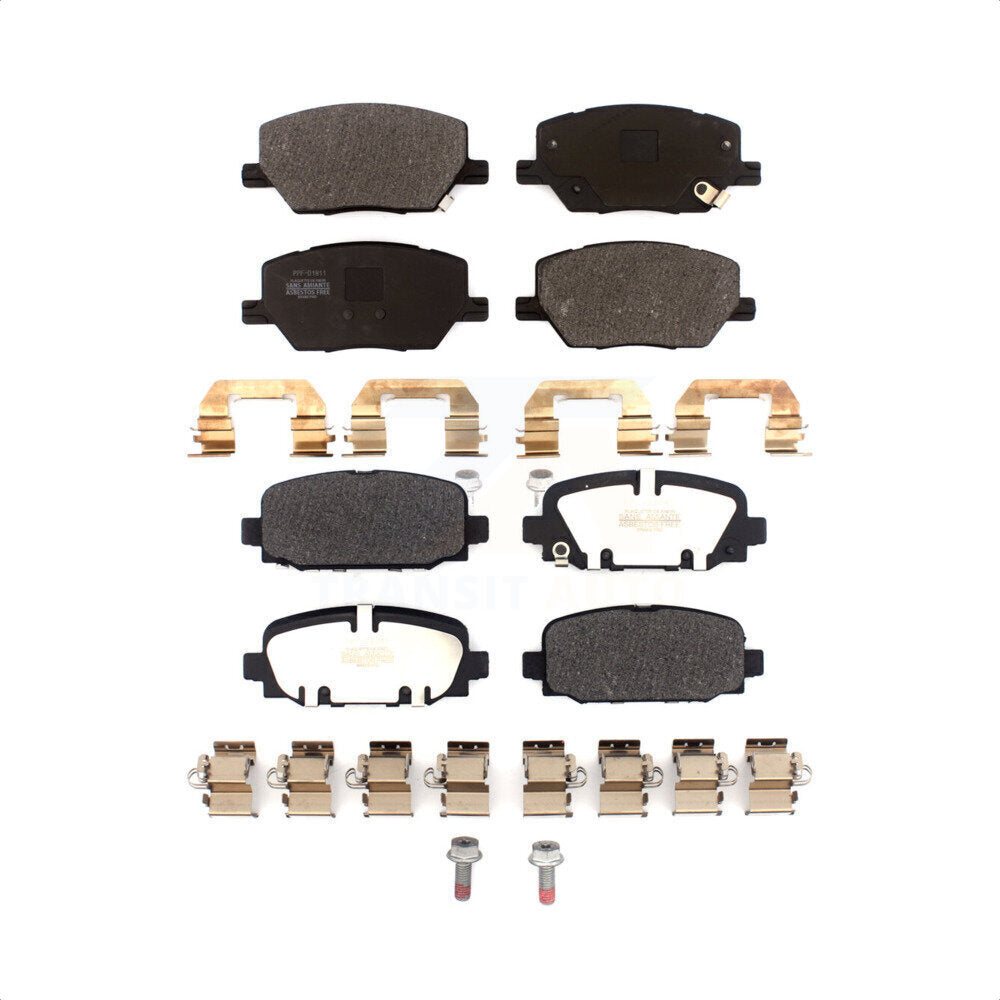 Front Rear Semi-Metallic Brake Pads Kit For 2018-2022 Jeep Compass KPF-100563