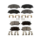 Front Rear Semi-Metallic Brake Pads Kit For 2018-2023 Honda Odyssey KPF-100542
