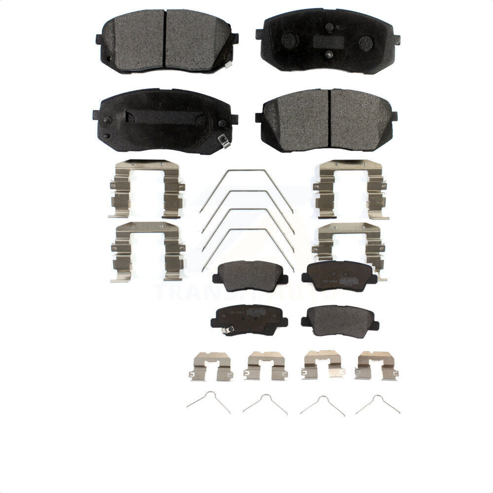 Front Rear Semi-Metallic Brake Pads Kit For 2019-2019 Kia Soul EV KPF-100678
