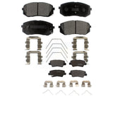 Front Rear Semi-Metallic Brake Pads Kit For 2019-2019 Kia Soul EV KPF-100678