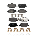 Front Rear Semi-Metallic Brake Pads Kit For 2019-2020 Hyundai Santa Fe KPF-100642