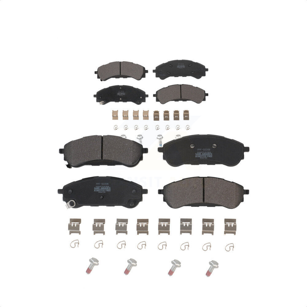 Front Rear Semi-Metallic Brake Pads Kit For 2019-2022 Ford Ranger KPF-100638