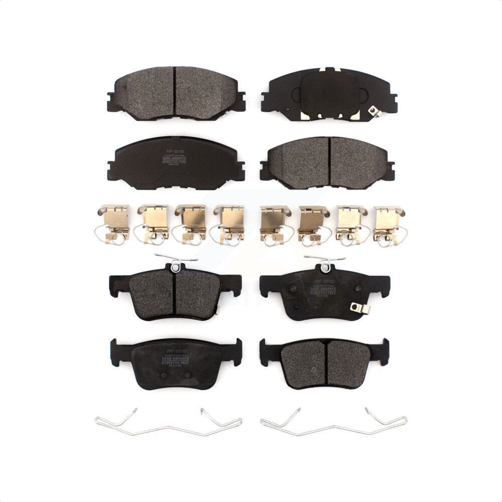 Front Rear Semi-Metallic Brake Pads Kit For 2019-2022 Honda Insight KPF-100565