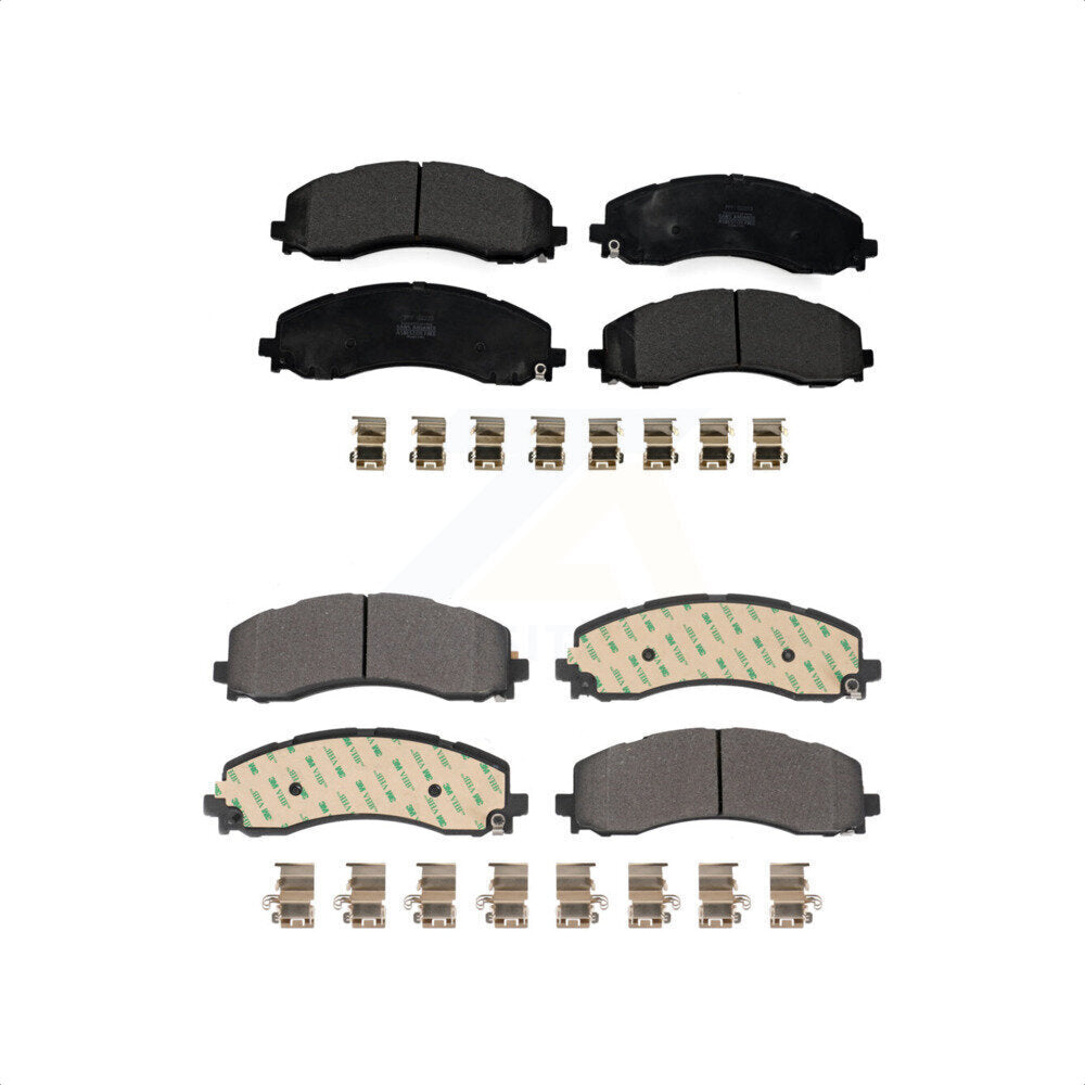 Front Rear Semi-Metallic Brake Pads Kit For 2019-2022 Ram 2500 3500 KPF-100672