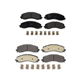 Front Rear Semi-Metallic Brake Pads Kit For 2019-2022 Ram 2500 3500 KPF-100672