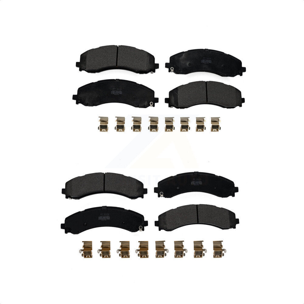 Front Rear Semi-Metallic Brake Pads Kit For 2019-2022 Ram 3500 With Dual Wheels KPF-100671