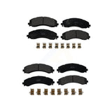 Front Rear Semi-Metallic Brake Pads Kit For 2019-2022 Ram 3500 With Dual Wheels KPF-100671