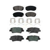 Front Rear Semi-Metallic Brake Pads Kit For 2019 Kia Niro EV KSM-100573