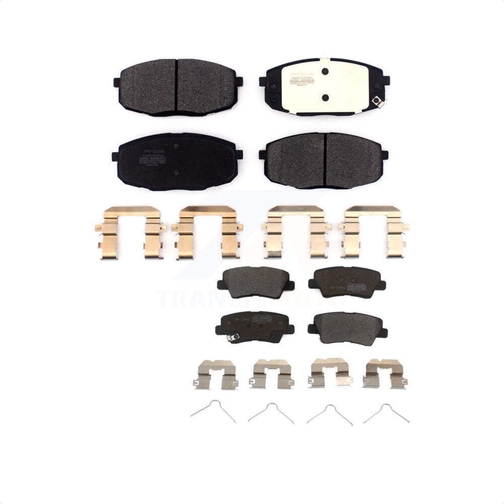 Front Rear Semi-Metallic Brake Pads Kit For 2019 Kia Soul Naturally Aspirated KPF-100677