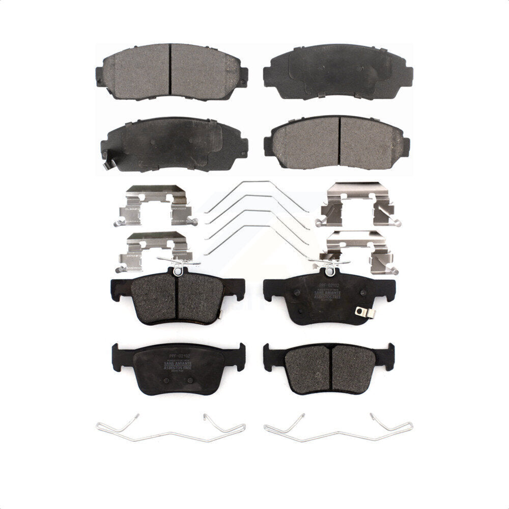 Front Rear Semi-Metallic Brake Pads Kit For 2021-2022 Acura TLX KPF-100651