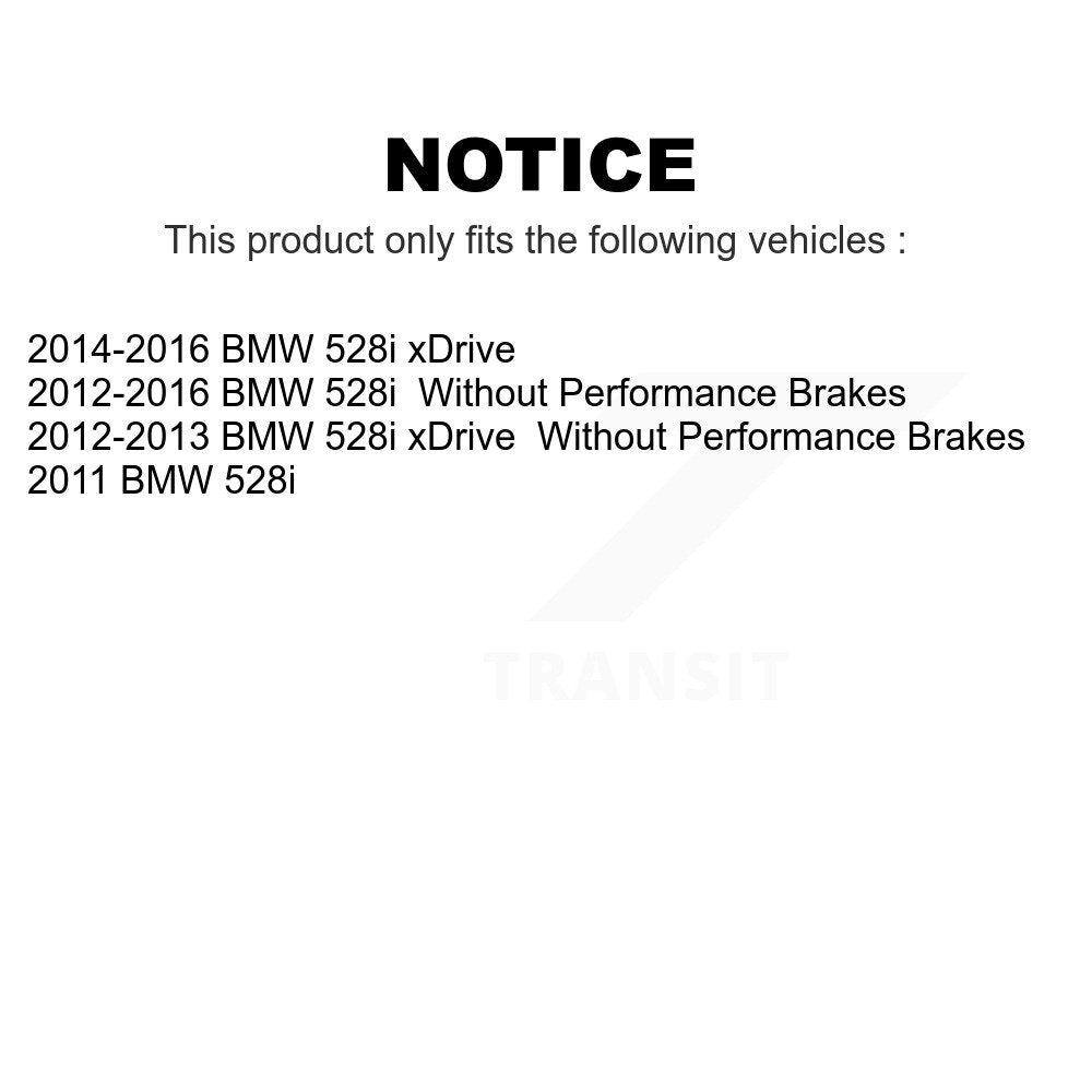 Front Rear Semi-Metallic Brake Pads Kit For BMW 528i xDrive KPF-100200