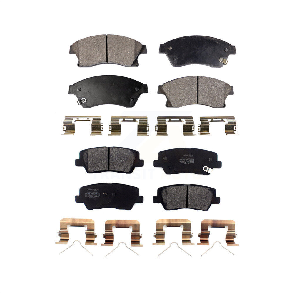 Front Rear Semi-Metallic Brake Pads Kit For Cadillac ATS Without Brembo Brakes KPF-100553